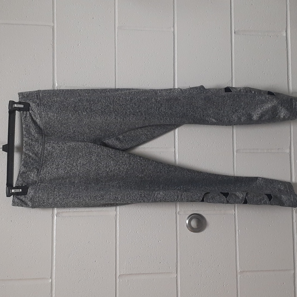 Womens Gray, black, white athletic leggings